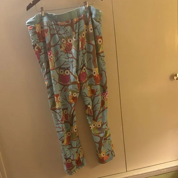 Nick & Nora Owl Pajama Set - Light Blue and Green - XXL - Picture 10 of 11